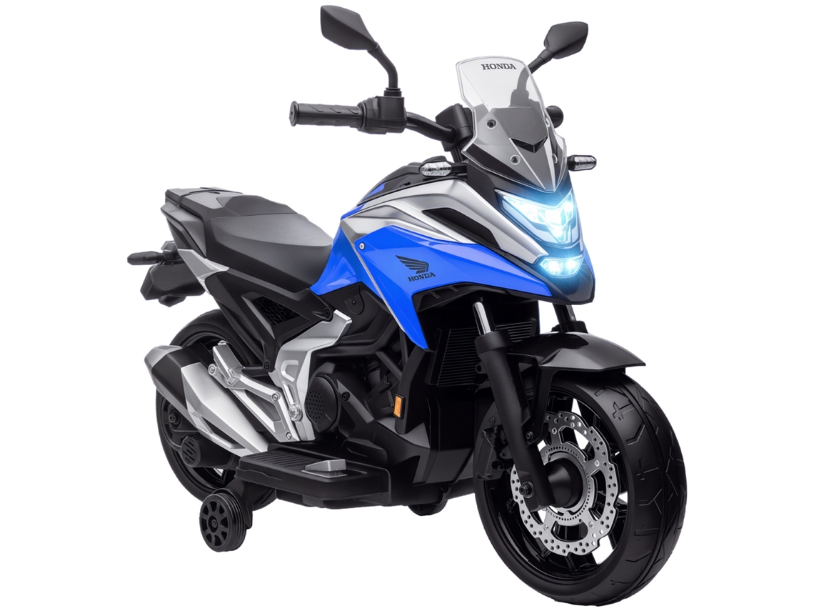 Motocicleta Elétrica Para 3-6 Anos, Música E Faróis, Azul