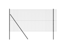 Conjunto 1 Poste De Cerca Vidaxl Cinzento Aço (25 X 1,4 M)