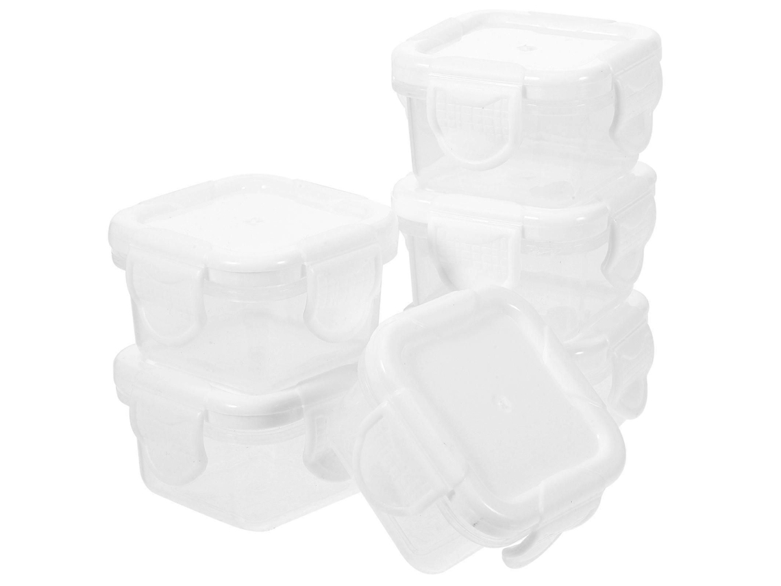 6 Potes Com Tampa Para Condimentos E Molhos De Salada