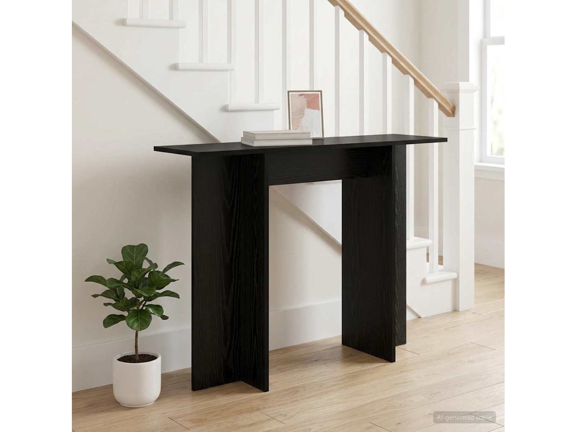 Vidaxl Aparador Carvalho Preto 100 X 30 X 75 Cm Derivados De Madeira