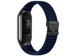 Bracelete para Xiaomi Smart Band 10/9/8 Nylon Trançado Padrão de Montanha com Fivela de Paraquedas Azul XIAOMOYU