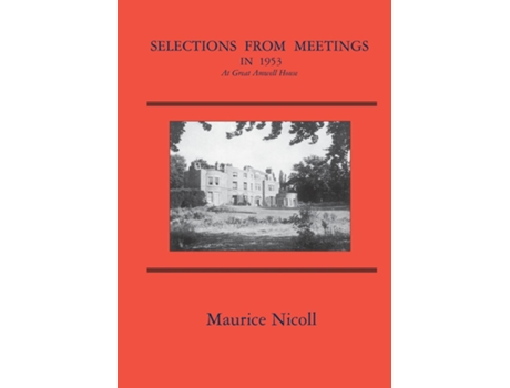 Livro Selections From Meetings In 1953 De Maurice Nicoll (inglês)