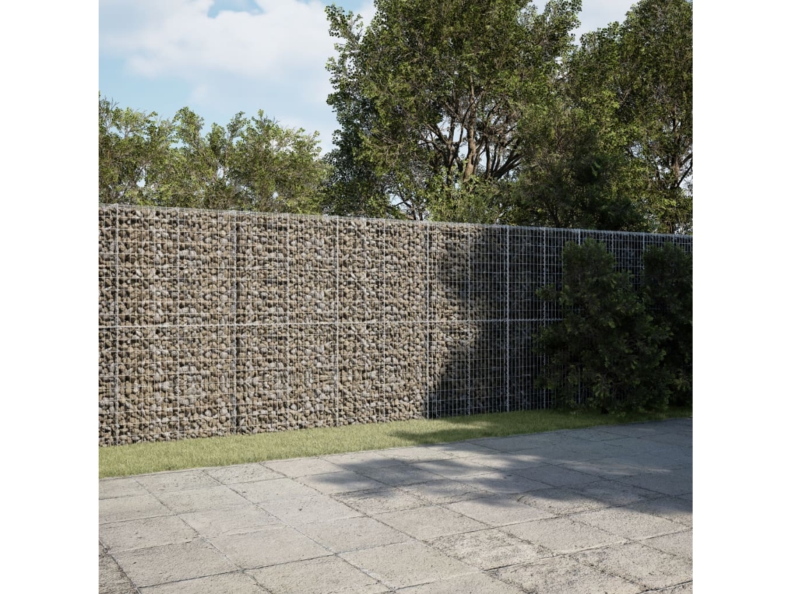 Vidaxl Cesto Gabião Com Cobertura 700x100x200 Cm Ferro Galvanizado