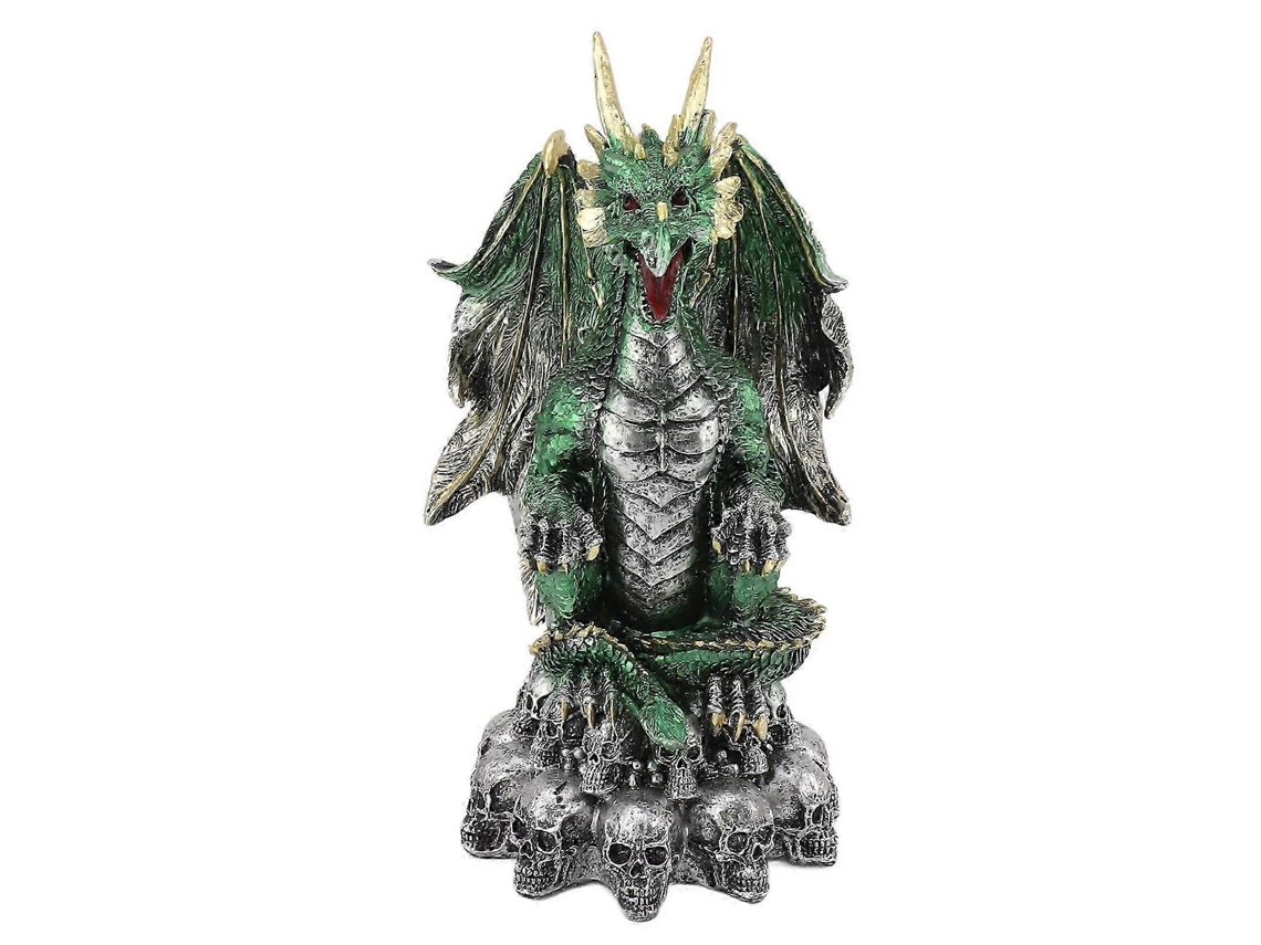Estátua De Dragão Gótico De 9.4 Polegadas, Cor Verde, Decoração De Halloween, Férias