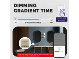 Interruptor inteligente WiFi Tuya dimmer com controle por app e voz | S/MARCA