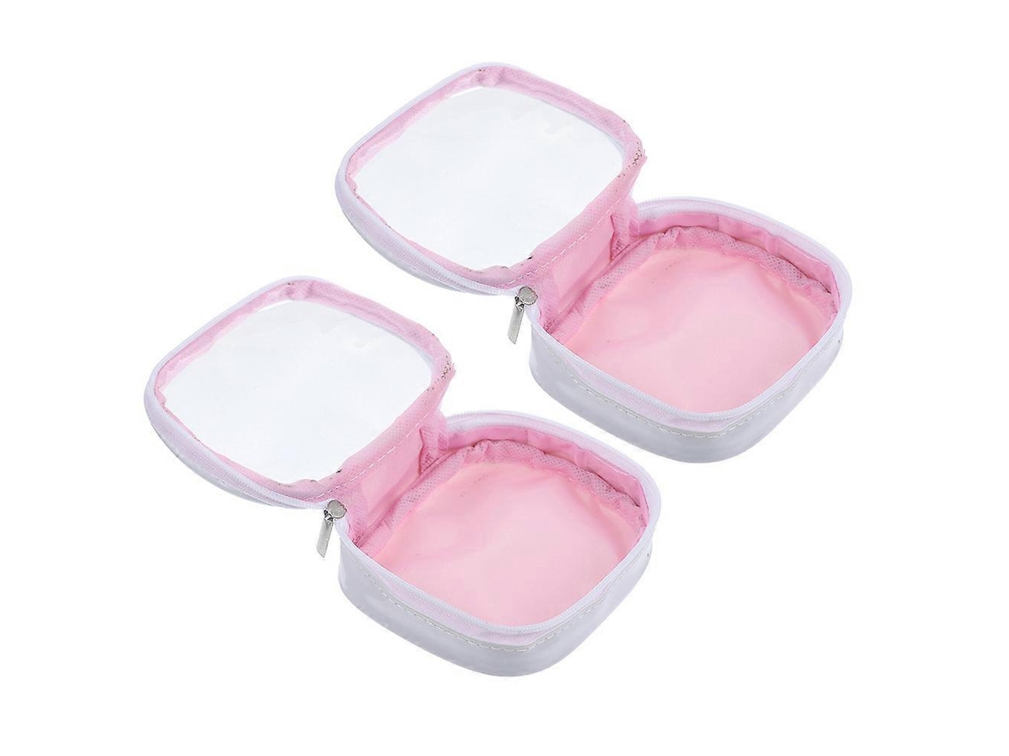 Conjunto De 2 Necessaires Transparentes Multiuso Para Maquiagem E Artigos De Higiene Pessoal, Ideais Para Viagem E Armazenamento. Hengjian