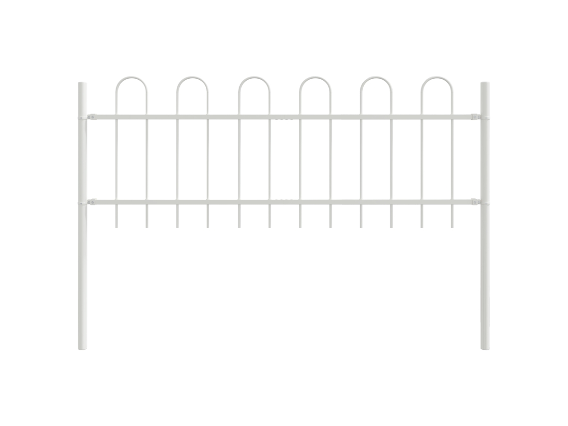 Painel De Cerca De Jardim De Aço Moderno Vidaxl Branco (170 X 60 Cm)