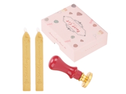 Kit De Selo De Cera Estilo Europeo Com Padrão Claro Para Convites De Casamento Com Cabo Vermilion