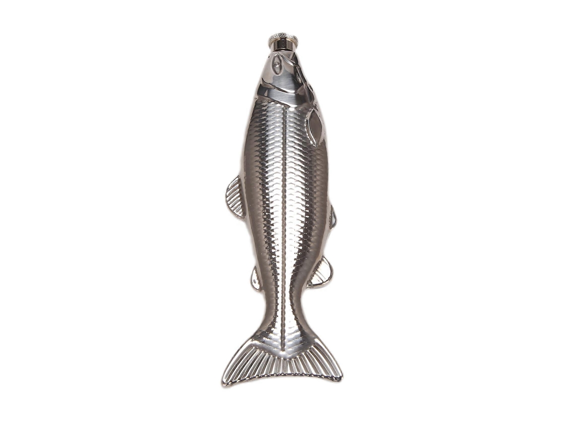 1 Set Frasco De Cinto Em Forma De Peixe 5oz De Aço Inoxidável Para Outdoor