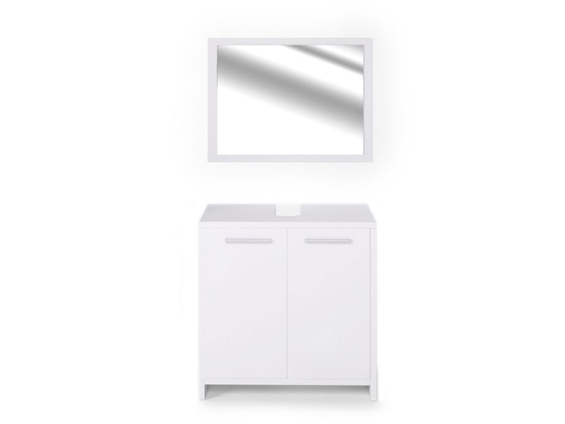 Conjunto De Móveis Para Banheiro Kiko, 2 Partes, Branco, Branco, Vicco