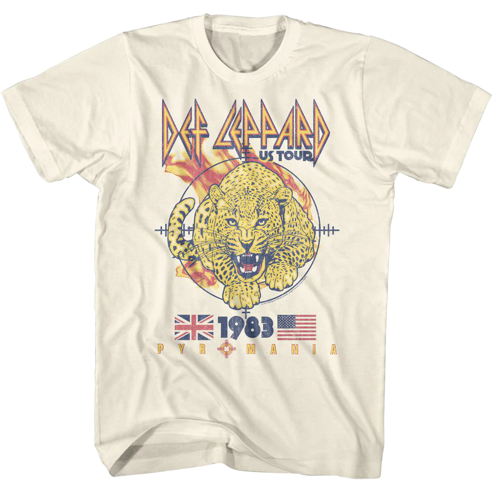 Def Leppard 1983 Pyromania T-shirt Unisex Rockinstone Size:s