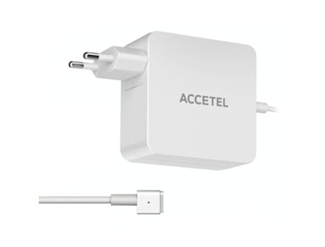 Carregador De Portátil Para Apple Macbook 14.85v 3.05a 45w Type T Accetel Pca 120 Branco