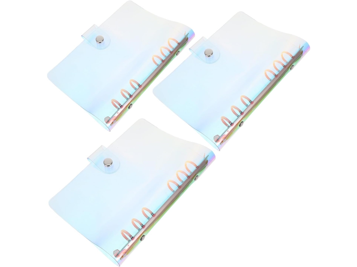 Conjunto De 3 Peças Com Estojo E Argolas Agendas 6, Design Vibrante, Proteção Reforçada Contra Pvc E Metal Uso