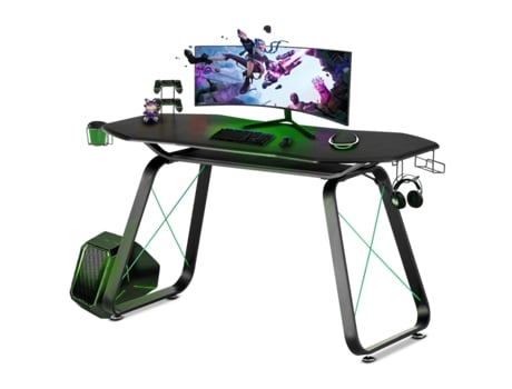 Secretária para Jogos Gd Gameplay Desk Green para Jogos de Computador Gamer MC HAUS