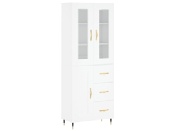 Armário Alto 69,5x34x180cm Derivados de Madeira Branco MAISON EXCLUSIVE