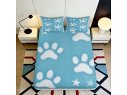 Conjunto de Cama com Estampa Pata Azul em Microfibra Fronha 200x25cm