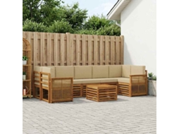 Vidaxl Conjunto De Sofás Para Exterior 8 Unid. Natural E Bege
