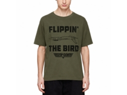 Rockinstone Top Gun Movie Da Bird Solid Military Green Adult T-shirt Size:s