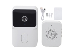 Sistema de Campainha de Vídeo Inteligente com Visão Noturna Hd, Interfone Bidirecional, Câmera Sem Fio de 85° para Casa e Vila, Branco. Brilvi_ptg