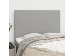 Cabecero 4 piezas Tela 72x5x78/88 cm Gris Claro