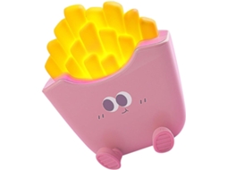 Luminária Noturna Em Formato De Batata Frita Rosa Desenho Animado Com
