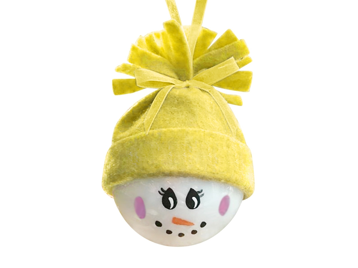Laxiscreed Bola De Natal Amarela Para Árvore, Decorativa E Personalizada Para Festas Natalícias