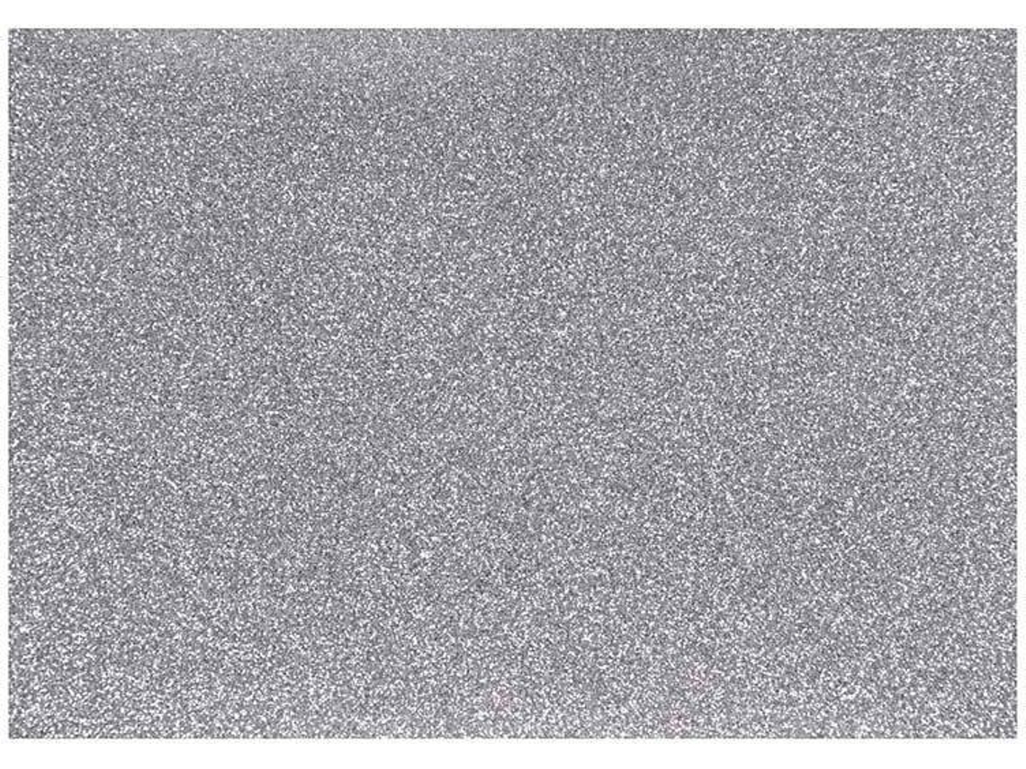 Papel  com Purpurina CREOTIME Prateada - 14,8 x 21 cm