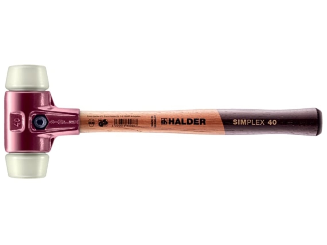HALDER-3008.080-Martelo De Nylon Simplex Ø 80 Mm