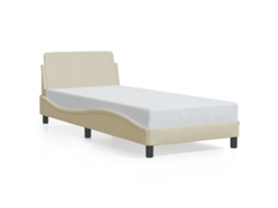 Bed Frame, Bed Frames Vidaxl Creme Tecido (80 X 200 Cm)