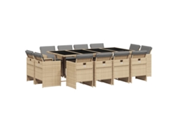 Garden Dining Set, Garden Dining Sets Vidaxl Bege Rattan / Vime (n/a)