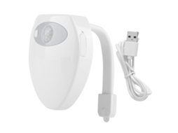 Mini luminária de banheiro com carregamento USB, luz noturna com sensor de movimento