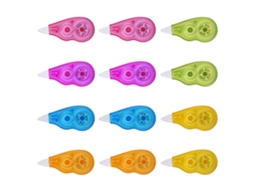 12 Rolos de Fita Corretiva, 4 M X 5 Mm, Fita Corretiva para Mouse, Fita Corretiva para Escola, Escritório, Crianças e Estudantes BRILVIBERA