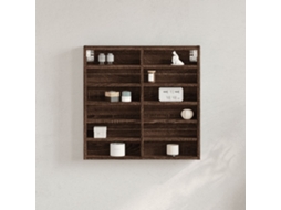 Vidaxl Armário Vitrine 60x8,5x58 Cm Deriv. Madeira Carvalho Castanho