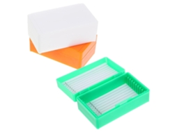 Conjunto De 3 Caixas Plásticas Para Amostras De Microscópio, Com Capacidade Para 10 Lâminas Cada.