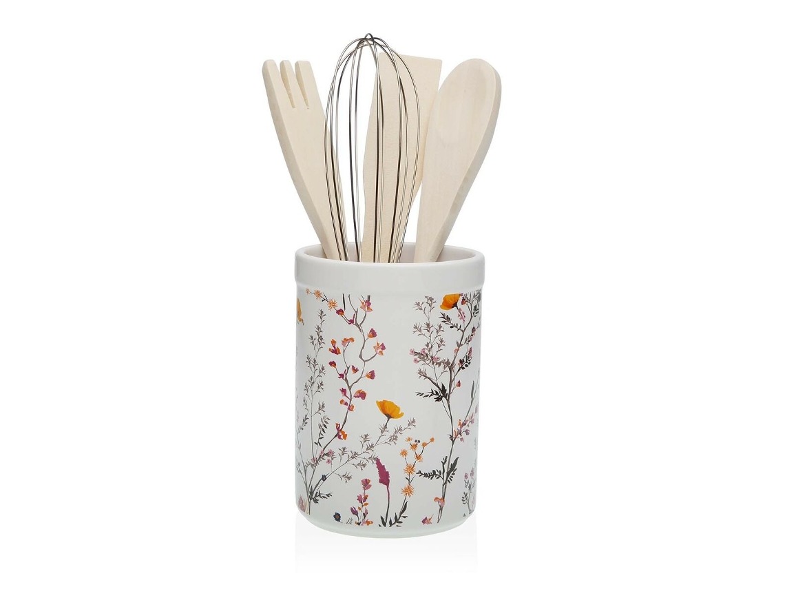 Recipiente para Utensílios de Cozinha VERSA Balbec Cerâmica 10x15x10 cm