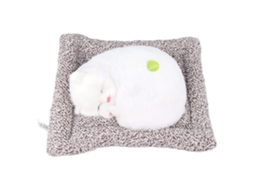 Primerox gato de Pelúcia Simulação Vida Real Decorativo Brinquedo Soft Anti descoloração para Crianças Branco