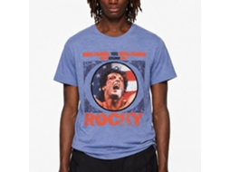 Rockinstone Rocky Movie Blueberry Stroke Heather Light Blue Adult T-shirt Size:xxl