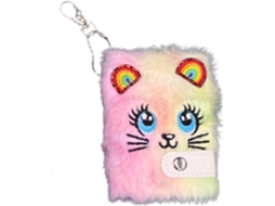 (cor Verde Aleatória, 1 Unidade) Mini Caderno De Bolso Fofo De Gato De Pelúcia Com Folhas Internas Em Branco