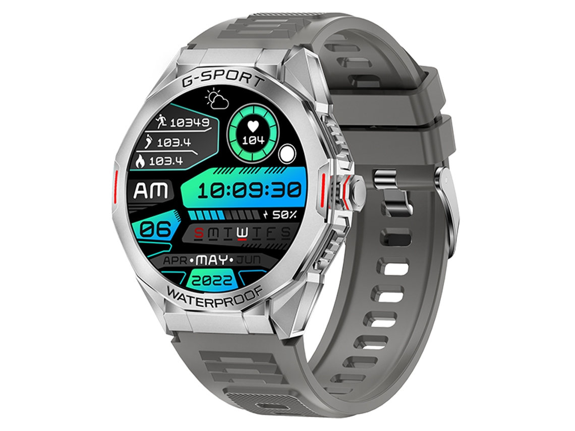 Smartwatch , Tela Hd De 1,46 Polegadas, Mais De 100 Modos Esportivos Mdug (silicone Cinza)