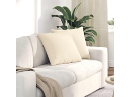 Vidaxl Travesseiros De Sofá 2 Pcs Creme 50 X 50 Cm