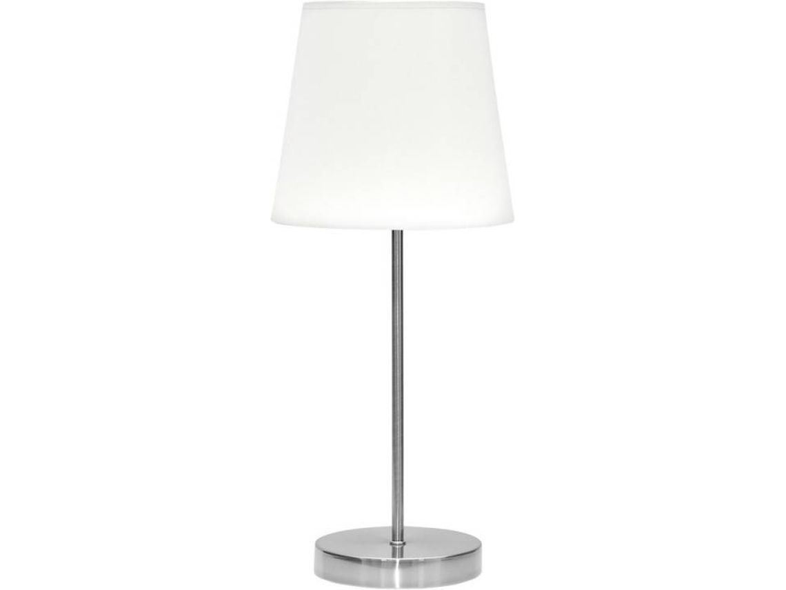 Candeeiro de Mesa FABRILAMP Maldivas (Branco - Metal, Tecido - 46x20 cm)