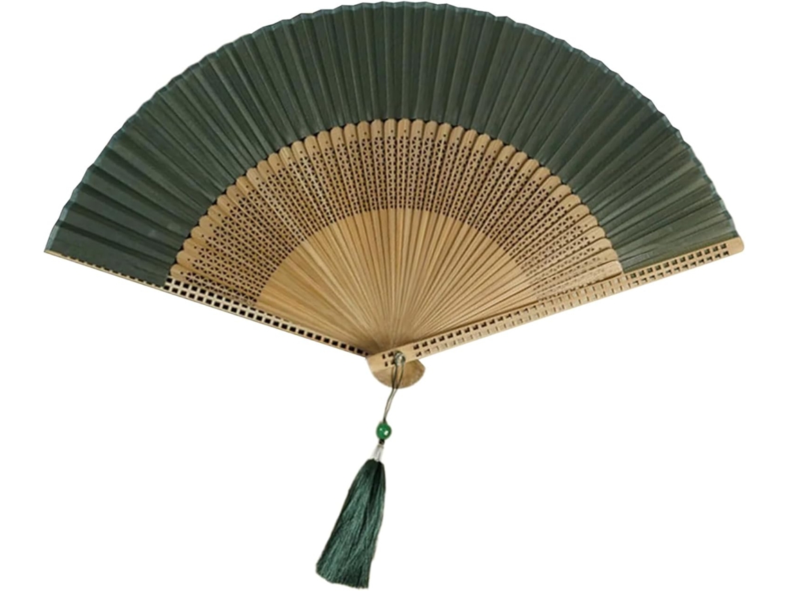 Éventail Flexível Em Soie E Bambu Lisse E Confortável Em Madeira Chinesa Vintage Creux Antigo