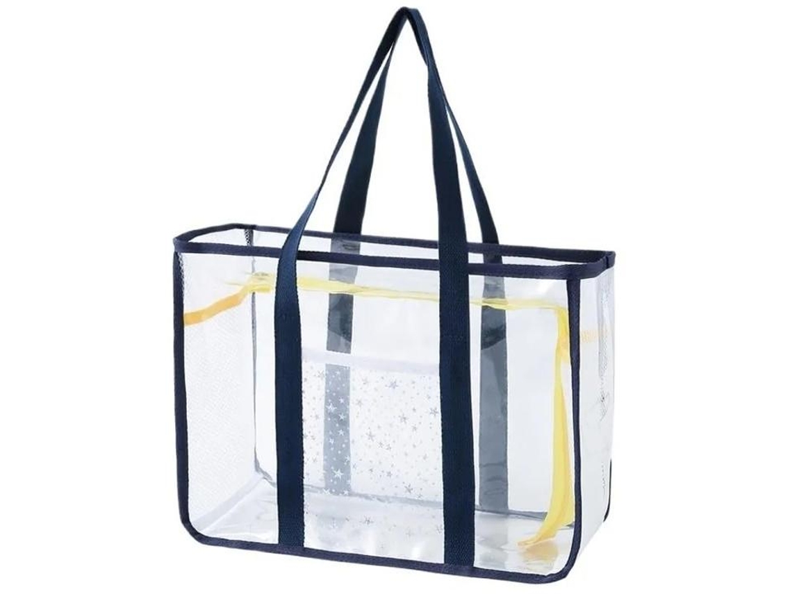 Bolsa De Praia Feminina Para Atividades Ao Ar Livre Pvc Transparente Para Viagem Armazenamento Prático Natação Preto Yizhood