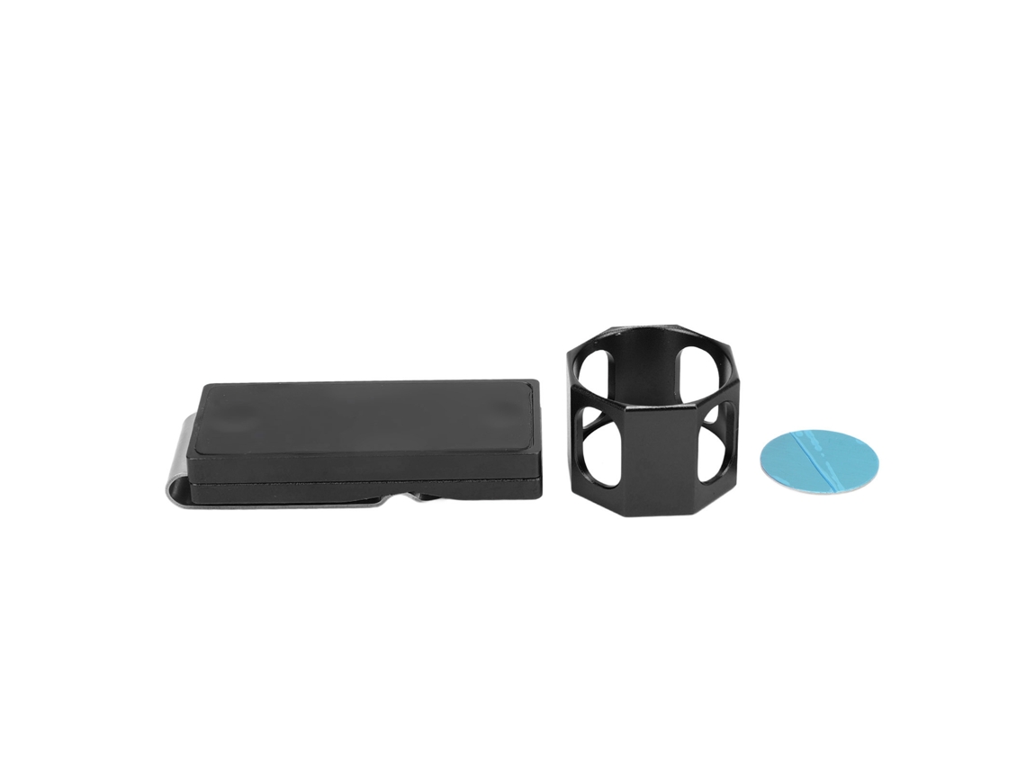 Apoio De Giz De Bilhar Com Clip Magnético Portátil Octogonal Interno Redondo Com Clip De Cinto Silencioso Preto