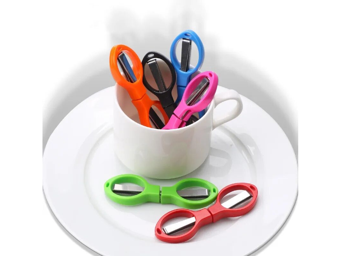 Tesoura Dobrável Fofa, Material Escolar Criativo, Portátil, Feita À Mão, Cortador de Papel para Estudantes BRILVIBERA