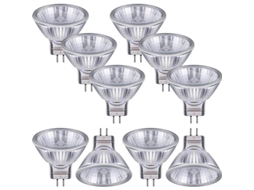 2026 10pcs Copo de Lâmpada Halógena Tungstênio Mr16 12v 20w Luz Amarela Quente