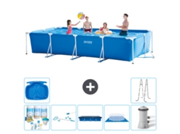 Intex Piscina Com Estrutura Retangular - 450x220x84 Cm - 8-peças S20070