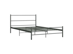 Estrutura de Cama Metal 160x200 Cm Cinzento MAISON EXCLUSIVE