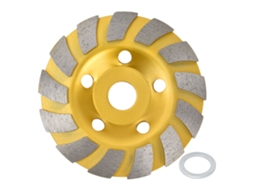 Disco de desbaste diamantado turbo com segmentos para concreto, disco copo de 125 mm, corte rápido para betoneira.