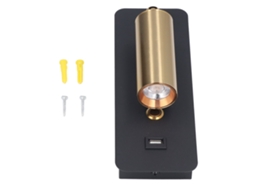 Lâmpada de Parede Led com Carregamento Usb Interruptor 85 265v S/MARCA